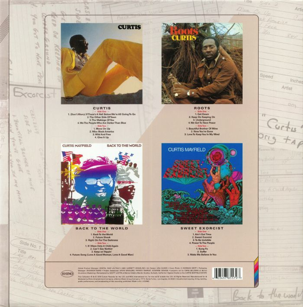 Curtis Mayfield / Keep On Keeping On: Curtis Mayfield Studio Albums 1970-1974 (4LP)