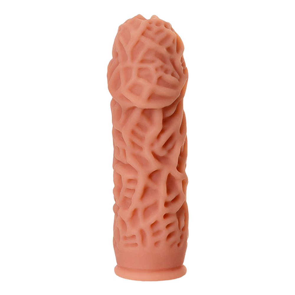 Насадка на фаллос с рельефными складочками 14,7см Kokos Extreme Sleeve 012 M Size