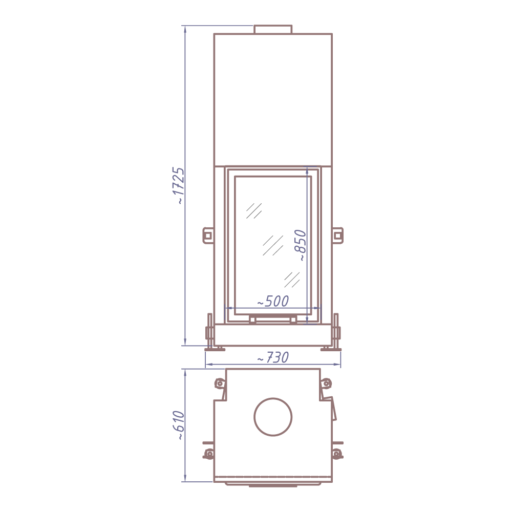 КАМИННАЯ ТОПКА FL 500B (STAV)