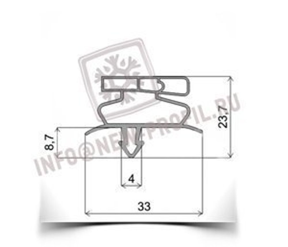 Уплотнитель 64,5*57 см для стола охлаждаемого True TUC-24F-HC (размер по пазу). Профиль 019