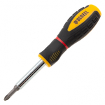 Отвертка комбинированная, SL3/16"-PH1, SL1/4"-PH2, 3-х компонентная рукоятка Denzel