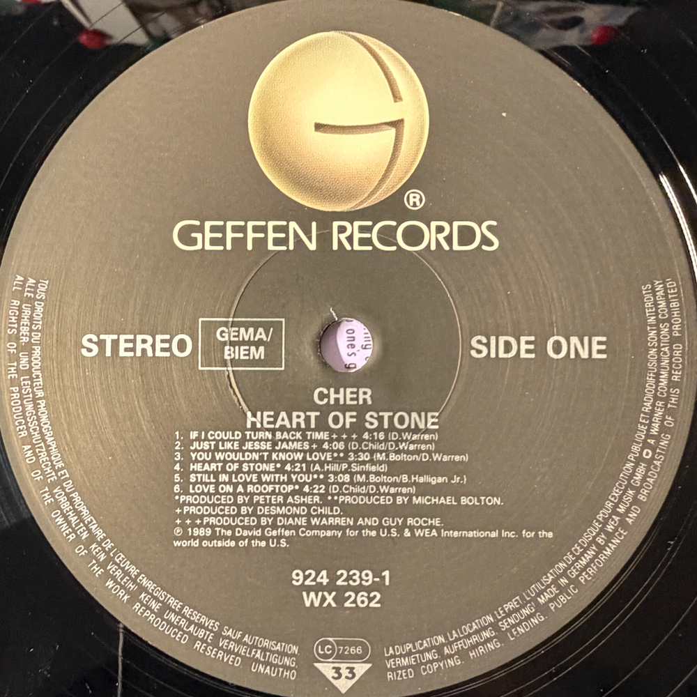 Cher - Heart Of Stone (Европа 1989г.)