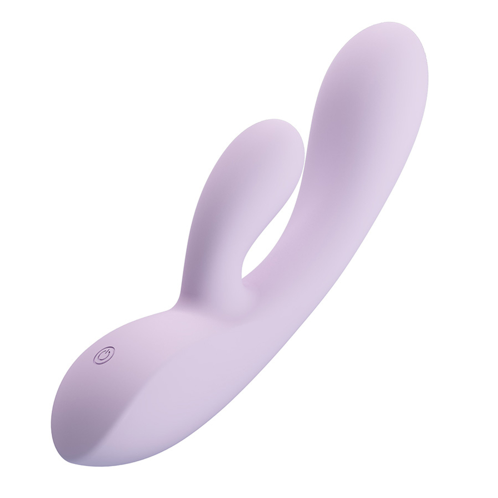 Лиловый гибкий вибратор-кролик 19см Pretty Love Rosolyn Rabbit Vibrator Violet BW-500055-2