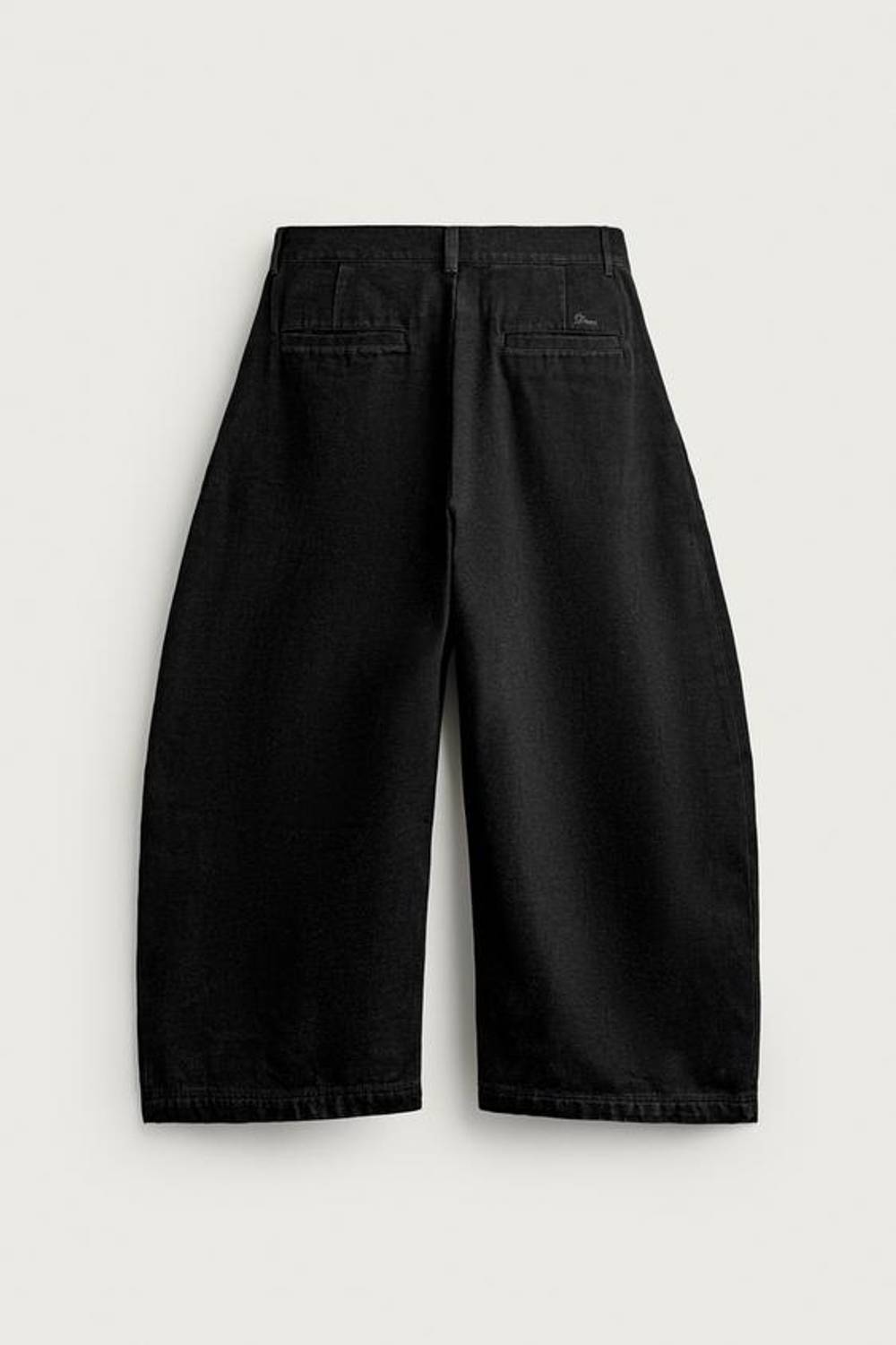 ZARA ДЖИНСЫ СВОБОДНОГО КРОЯ С НАЧЕСОМ, ЧЕРНЫЙ