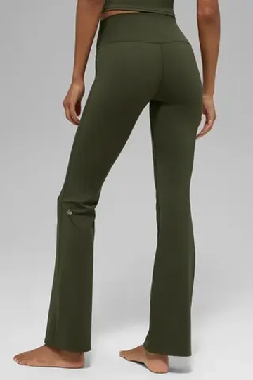 Alo yoga Леггинсы Softsculpt Bootcut с высокой талией, оливково-зеленый