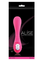 Розовый перезаряжаемый вибратор Alise - 19 см. (Цвет: розовый)