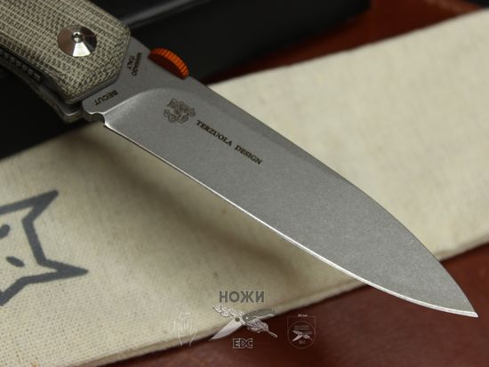 Складной нож FOX knives FX-525MITERZUOLA c клинком из стали BECUT, рукоять микарта