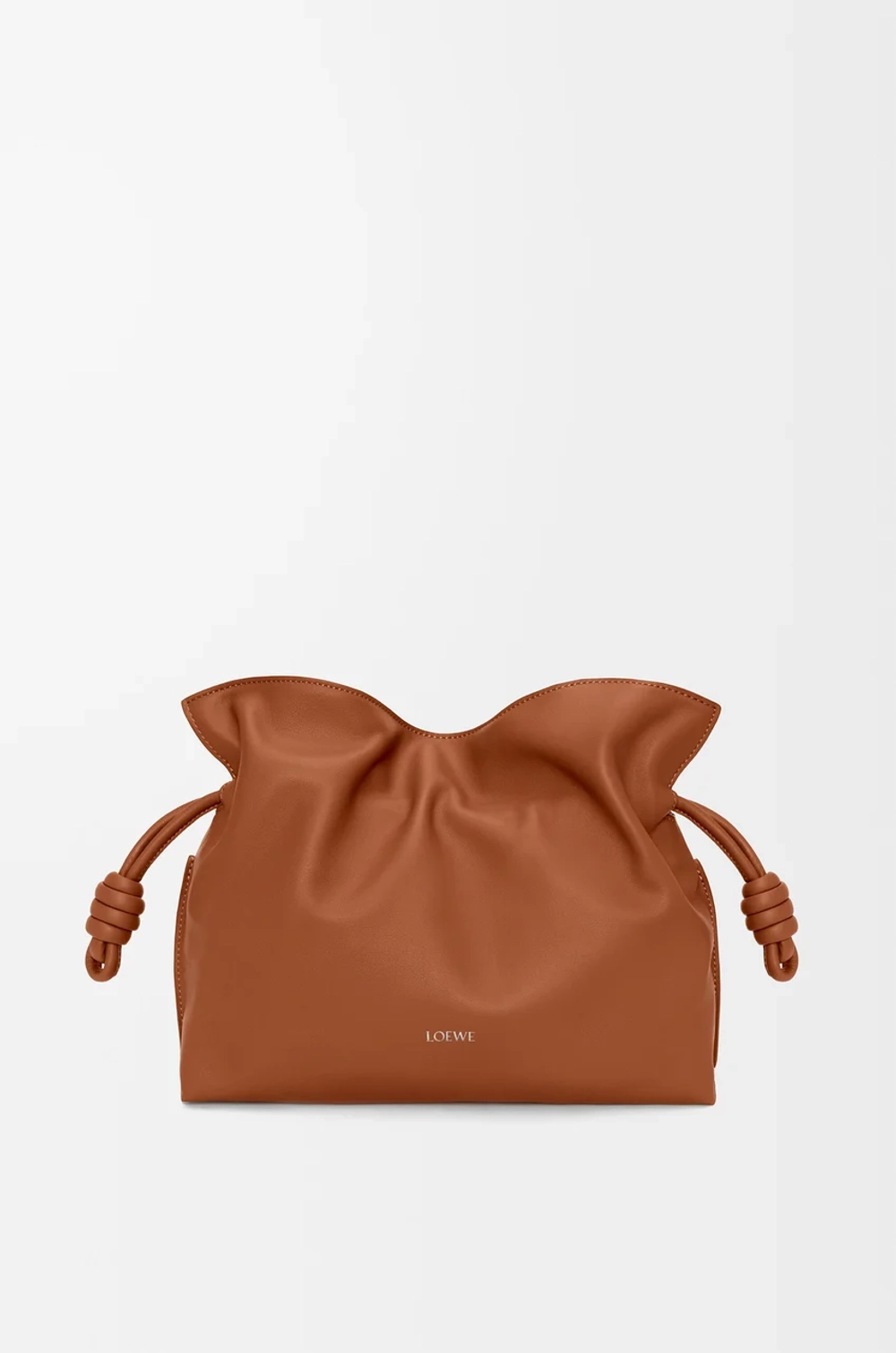 Loewe Сумка-клатч среднего размера Flamenco из телячьей кожи наппа, рыжевато-коричневый