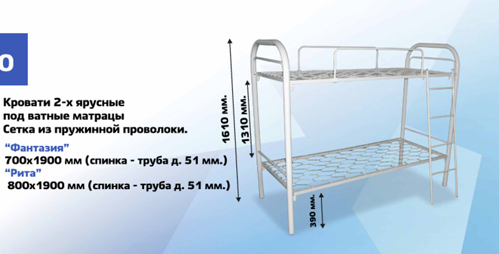 Кровать двухъярусная «Рита»
