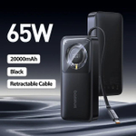 Внешний аккумулятор повербанк чёрный Power Bank 20000mAh 65W BASEUS PPLSC01-20