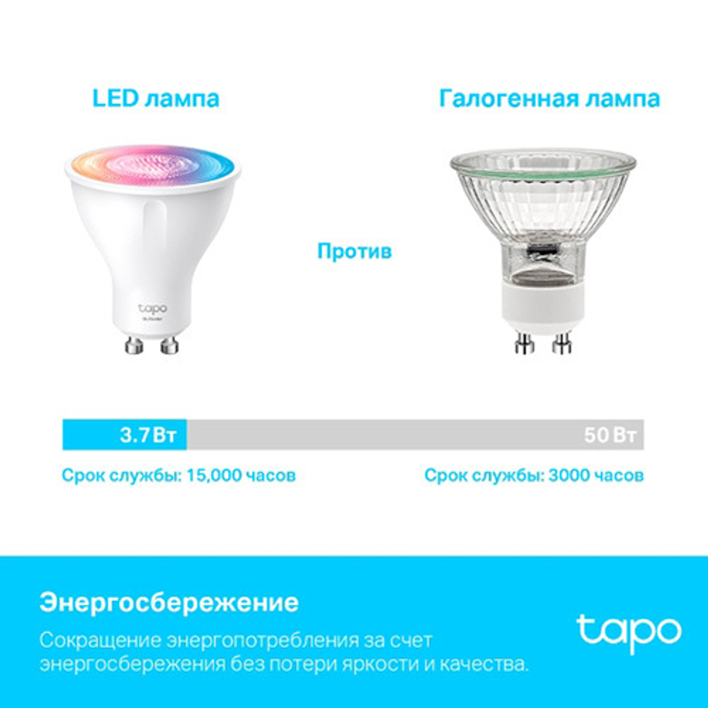 TP-Link Tapo L630 (2-pack) Умная многоцветная Wi-Fi спот-лампа, 2 шт.