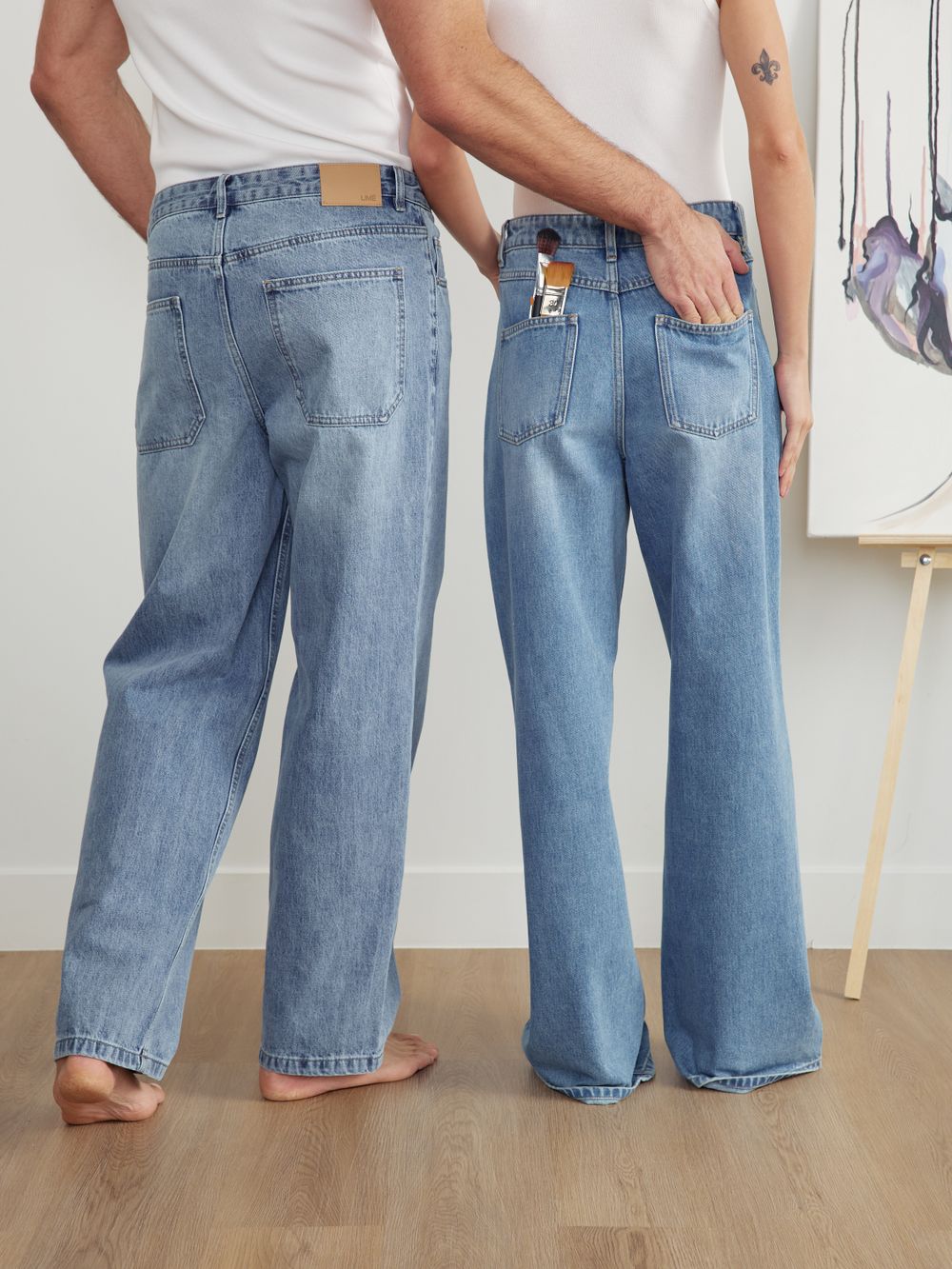 ДЖИНСЫ «PERFECT JEANS Wide» ГОЛУБОЙ