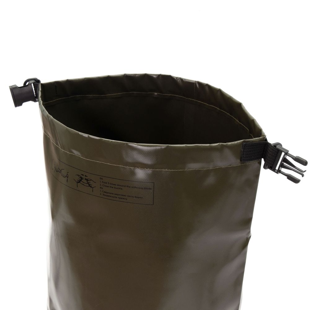 Гермомешок "СЛЕДОПЫТ - Dry Bag" без лямок, 40 л,ПВХ, цв. хаки/30/25/9/
