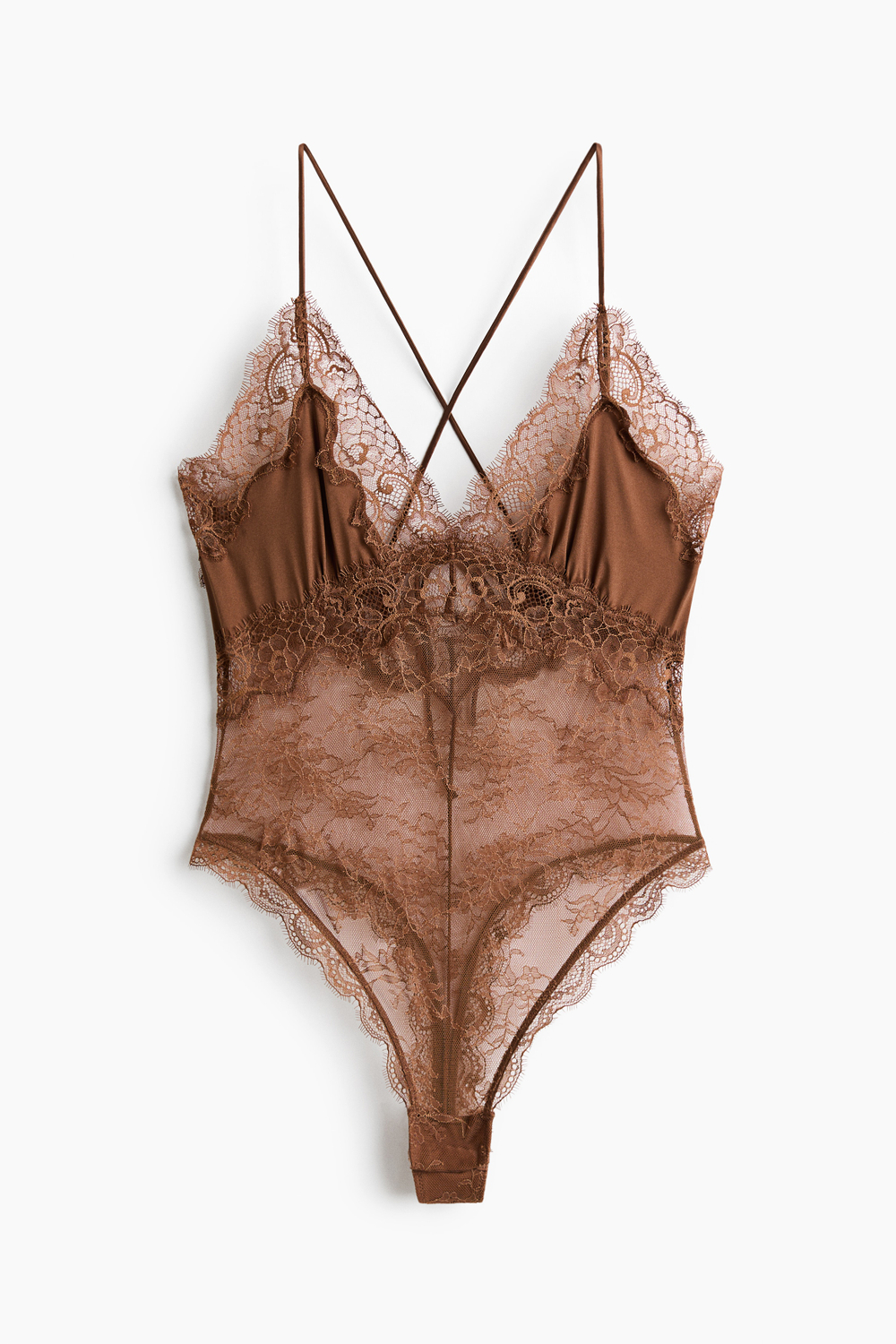Боди из микрофибры и кружева - H&M
