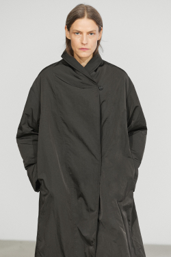 Massimo Dutti Длинная стеганая парка, кротово-коричневый