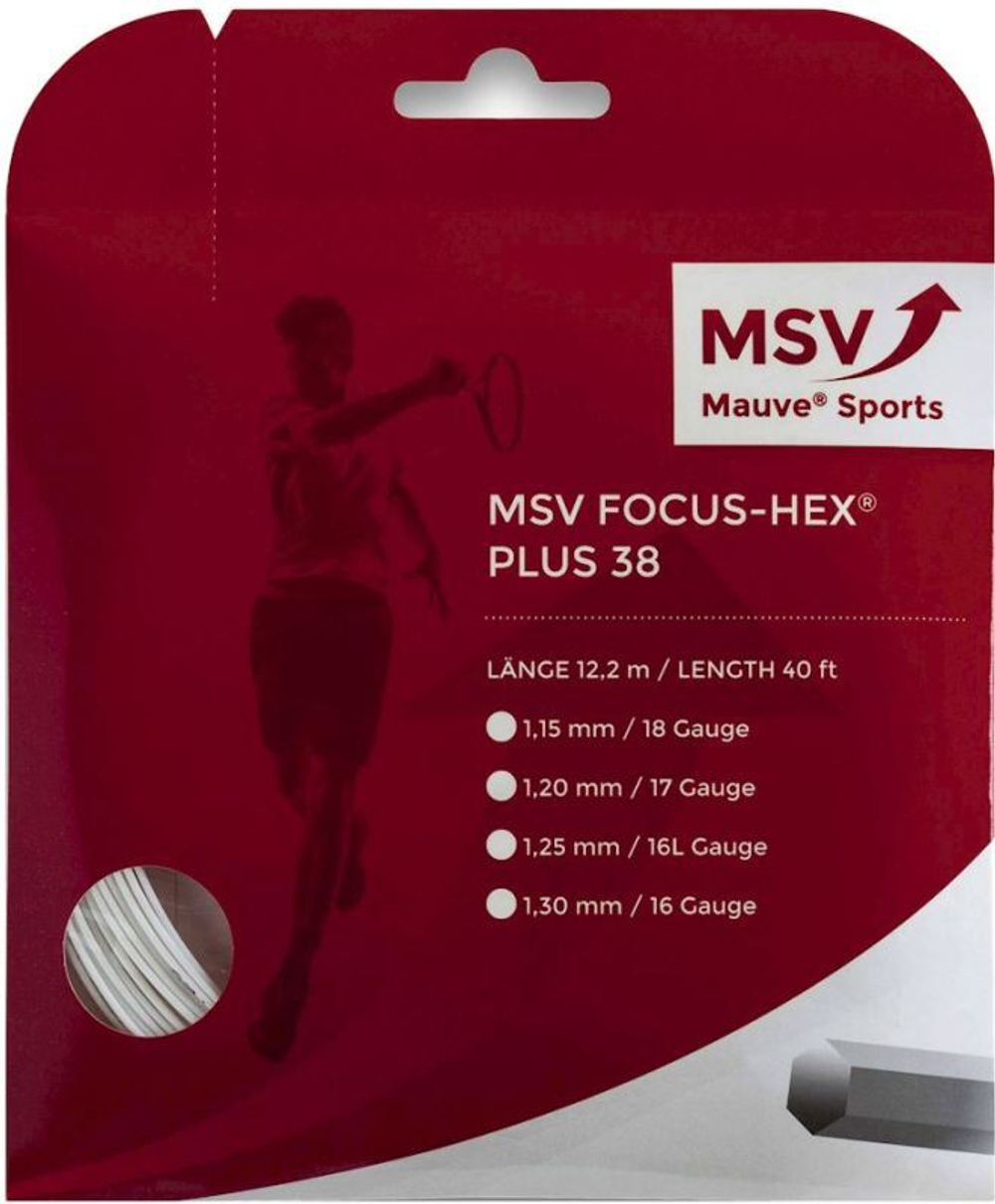 Струны теннисные MSV Focus Hex Plus 38 (12 m) - white