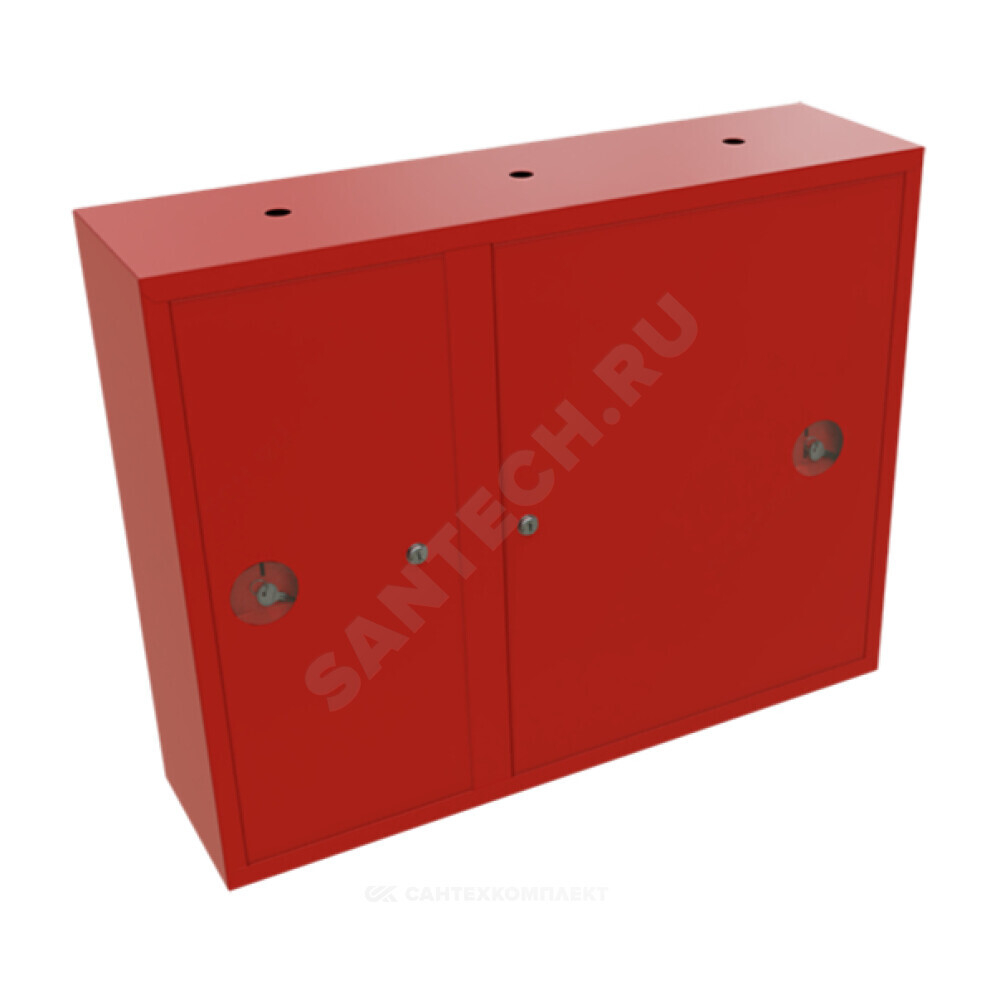 Шкаф пожарный навесной закрытый ШП-КО-315 НЗК с замком 650х840х230 красный Балтика Балтика-01