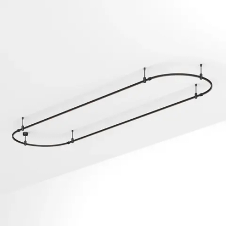 Основание ART-APRIORI-OVAL-ROD-200-4000x1000 (BK) (Arlight, IP20 Металл, 3 года) 048511