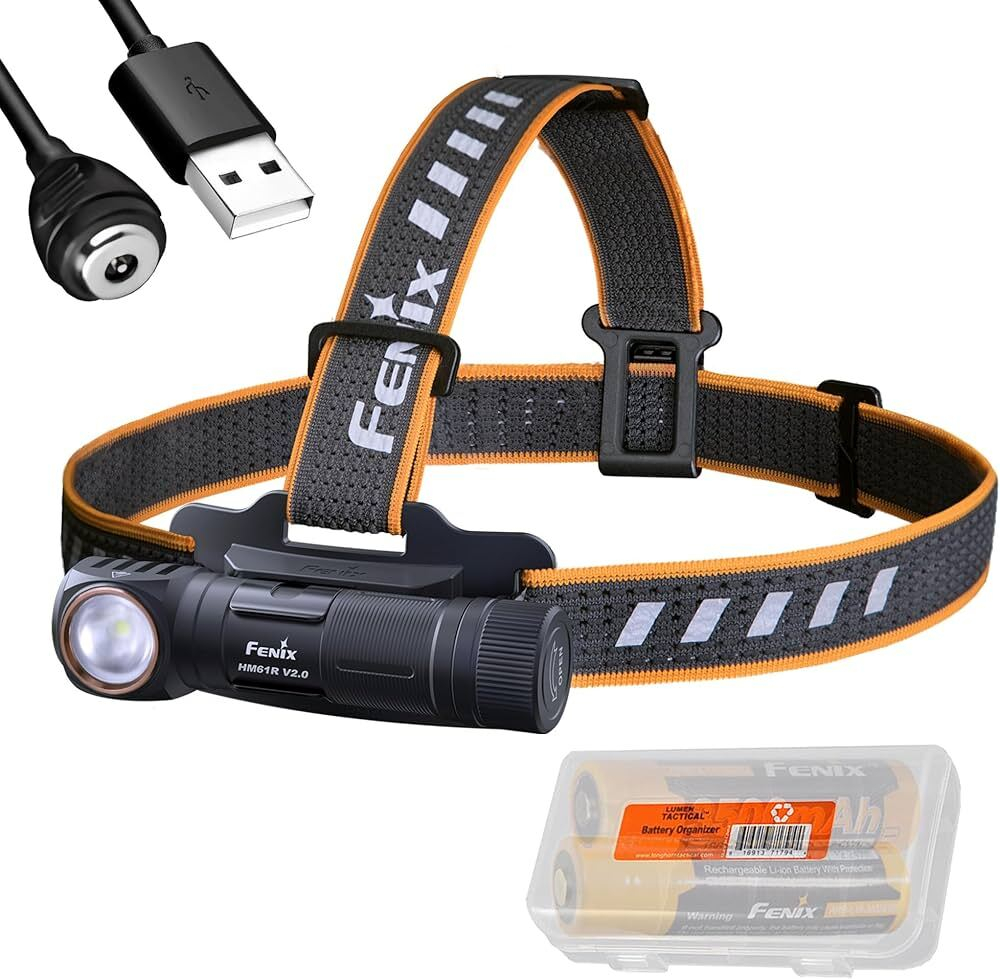 Мультифонарь Fenix HM61R V2.0, 1600 Lm. аккумулятор, IP68