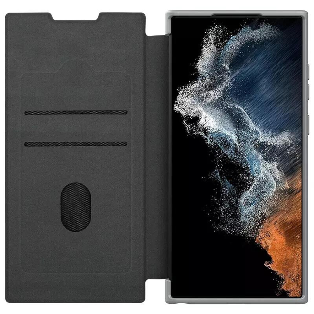 Чехол-книжка Nillkin Leather Qin Pro Cloth для Samsung Galaxy S23 Ultra