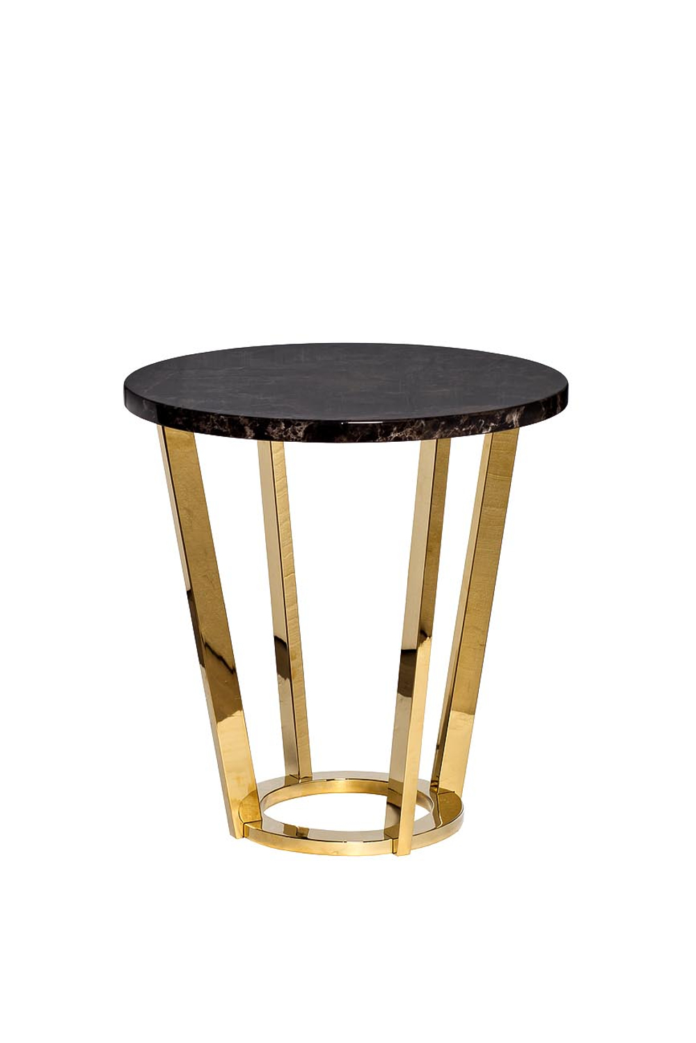 Стол журнальный Garda Decor Темный Император (Dark Emperador) d55х57,2 см