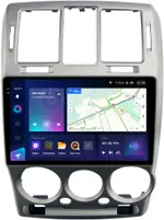 Магнитола для Hyundai Getz 2002-2011 (рамка большая серебро) - Teyes CC3-2K монитор 9.5" 2K QLED на Android 10, Быстрая, CarPlay, 4G SIM-слот