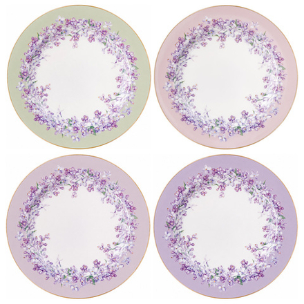 НАБОР ТАРЕЛОК ЗАКУСОЧНЫХ LEFARD "LILAC" 4 ШТ. 20,5 СМ МИКС (КОР=12НАБ.)
