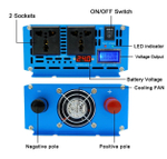 Инвертор 12V-220V 4000W чистый синус (синий) Lvyuan