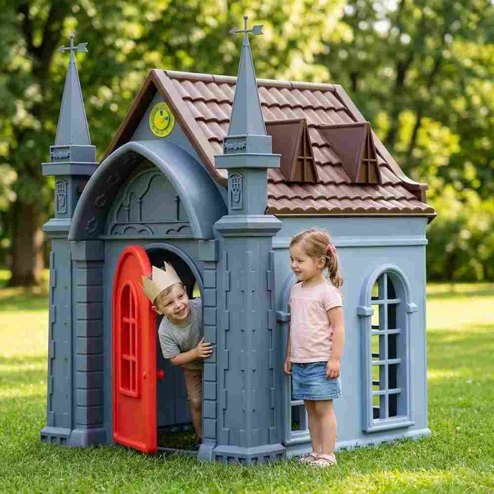 Игровой домик для детской площадки «Рыцарский замок», 1,3×1,3×1,6 м