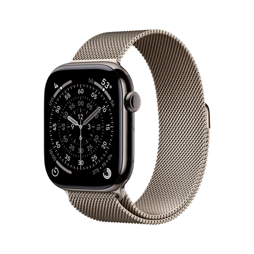 Умные часы Apple Watch Series 11 GPS + Cellular, 46mm, Slate Titanium Case with Natural Milanese Loop