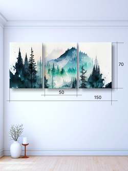 Картина Лезвия тишины модульная 50x70см 3шт.