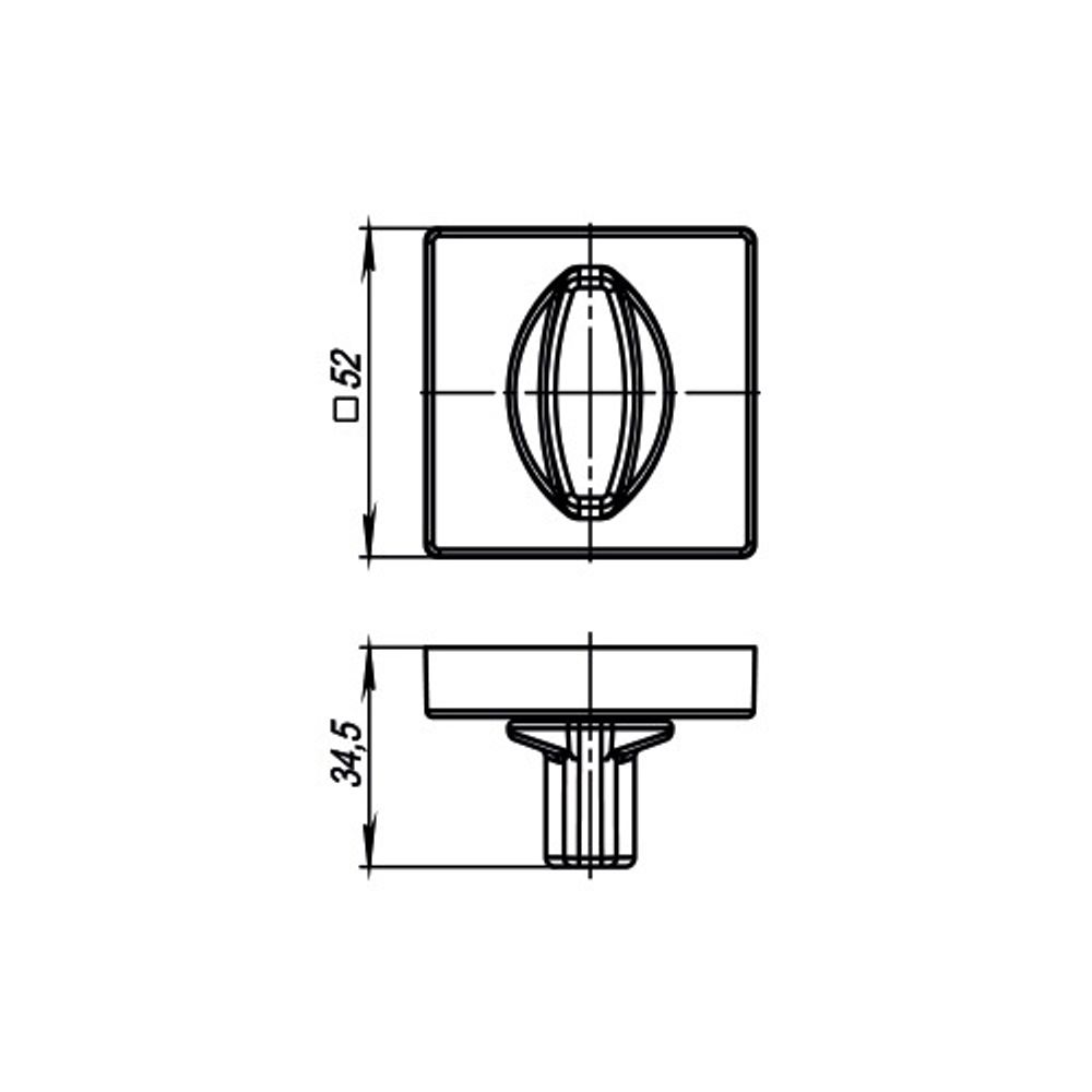 Ручка поворотная ARMADILLO WC-BOLT BK6/USQ52 FSG-39 флорентийское золото /57503/