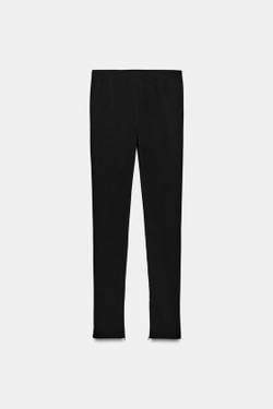 ZARA ЛЕГИНСЫ С МОЛНИЯМИ, ЧЕРНЫЙ