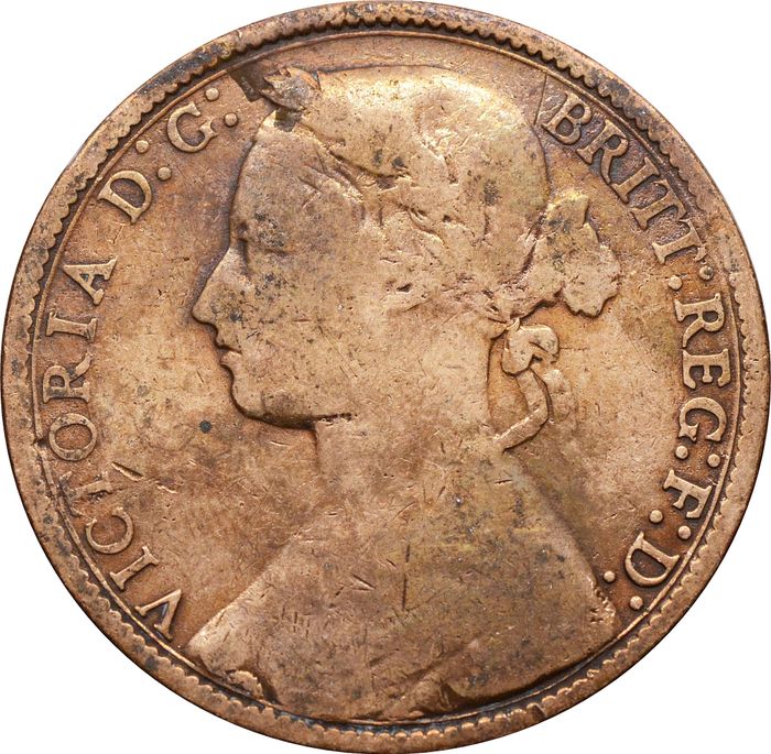1 пенни 1874-1894 Великобритания F-VF