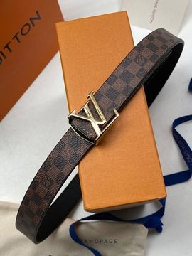 Ремень коричневый с чёрным от Louis Vuitton LV Iconic BP5-509925