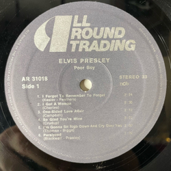 Винтажная виниловая пластинка LP Elvis Presley Poor Boy (Дания 1984) I Got A Woman