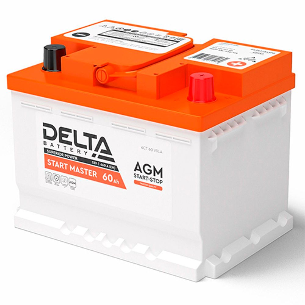 DELTA Start Master AGM 6CT- 60 аккумулятор DELTA Start Master AGM 6CT- 60 аккумулятор