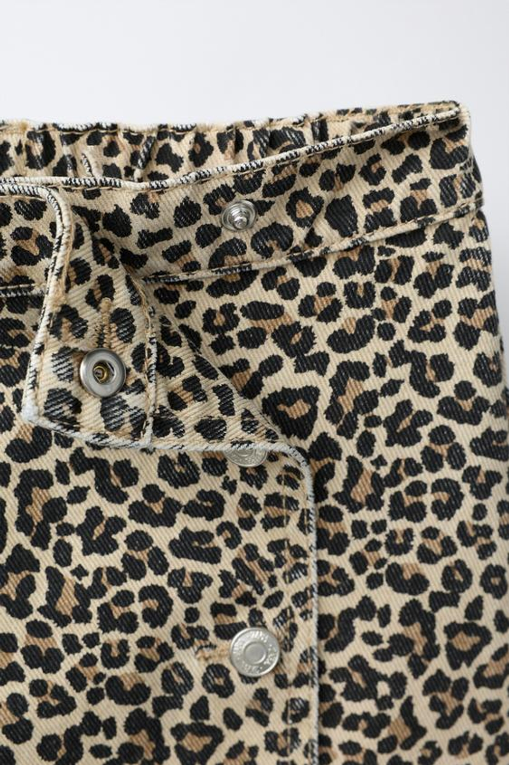 ZARA ЮБКА ИЗ ТВИЛА С АНИМАЛИСТИЧЕСКИМ ПРИНТОМ, КОРИЧНЕВЫЙ