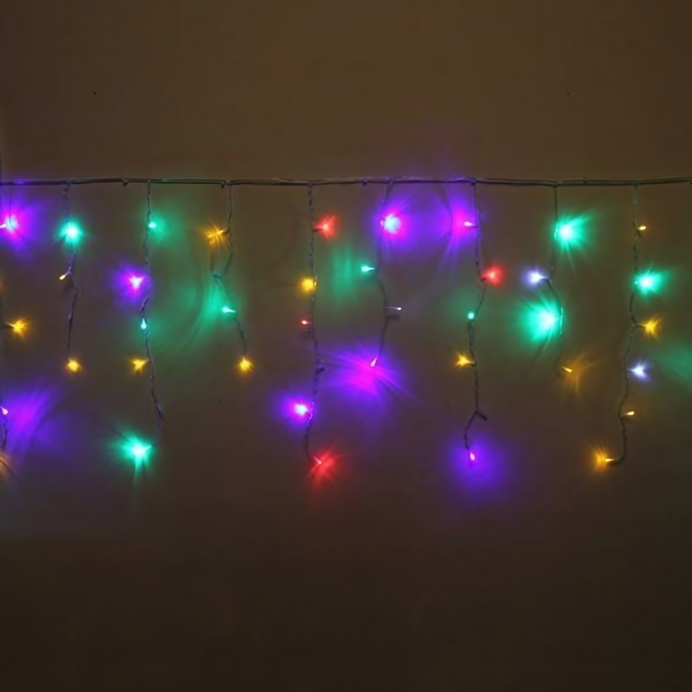 Гирлянда для улицы Бахрома "Мерцание" 3м 100ламп LED, 1 реж, Мультицвет