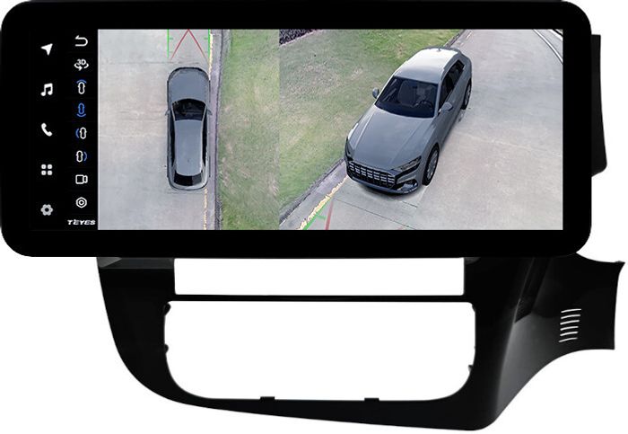 Магнитола для Mitsubishi Outlander 3 2012-2021 (правый руль) - Teyes LUX ONE 360 монитор 12.3" 2K QLED на Android 10, Быстрая, CarPlay, 4G SIM-слот, 4 камеры в комплекте