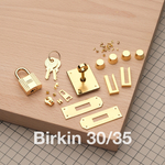 Birkin 30/35 // Комплект фурнитуры из нержавеющей стали, цвет золото, с логотипом
