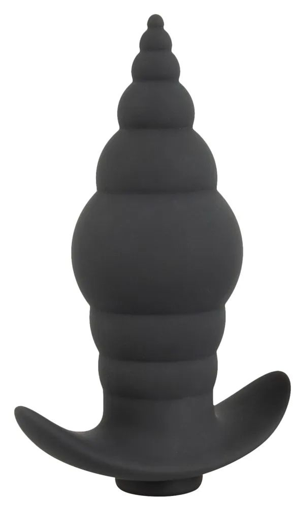 Черная анальная вибропробка RC Butt Plug - 9,6 см. (Цвет: черный)
