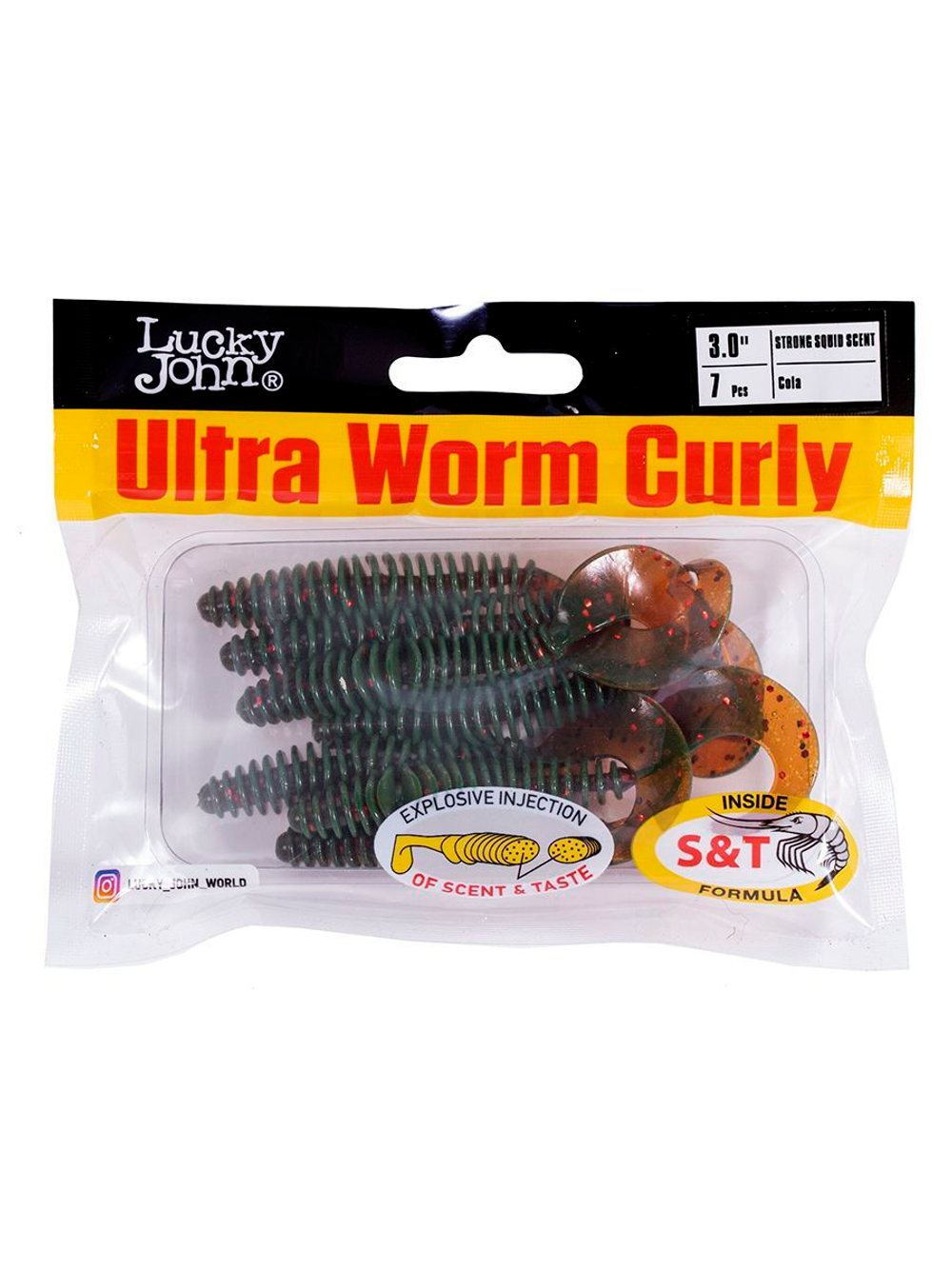 Слаги съедобные искусственные LJ Pro Series ULTRAWORM CURLY 2,0in (05.00)/PA16 9 шт. в упак.