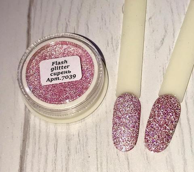 Flash glitter Светоотражающие блестки для дизайна ногтей, сирень