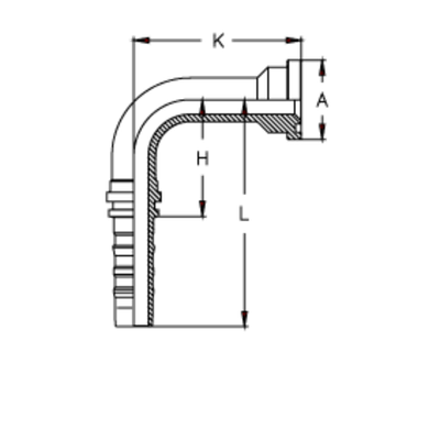 Фитинг DN 32 SFL 1.1/4 50.8 (90) CS (удлинен. К=168)