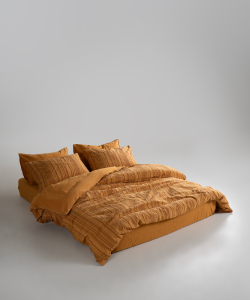 Lımasso КПБ 4 пр. Coastal Trio Mustard ЕВРО пододеяльник 200*220, простынь 240*260, наволочки 50*70 2шт
