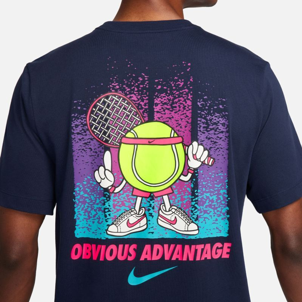 Мужская теннисная футболка Nike Court Open T-Shirt - obsidian