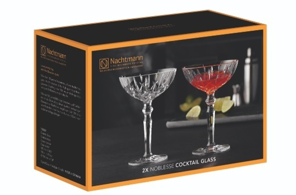 NOBLESSE - Набор фужеров 2 шт для коктейля 180 мл бессвинцовый хрусталь (set 2 pcs)