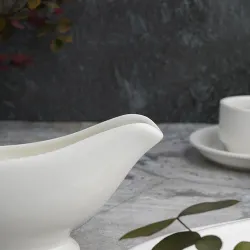 Соусник 125 мл 15,2*4,9 см с ручкой белый фарфор P.L. Proff Cuisine [8]
