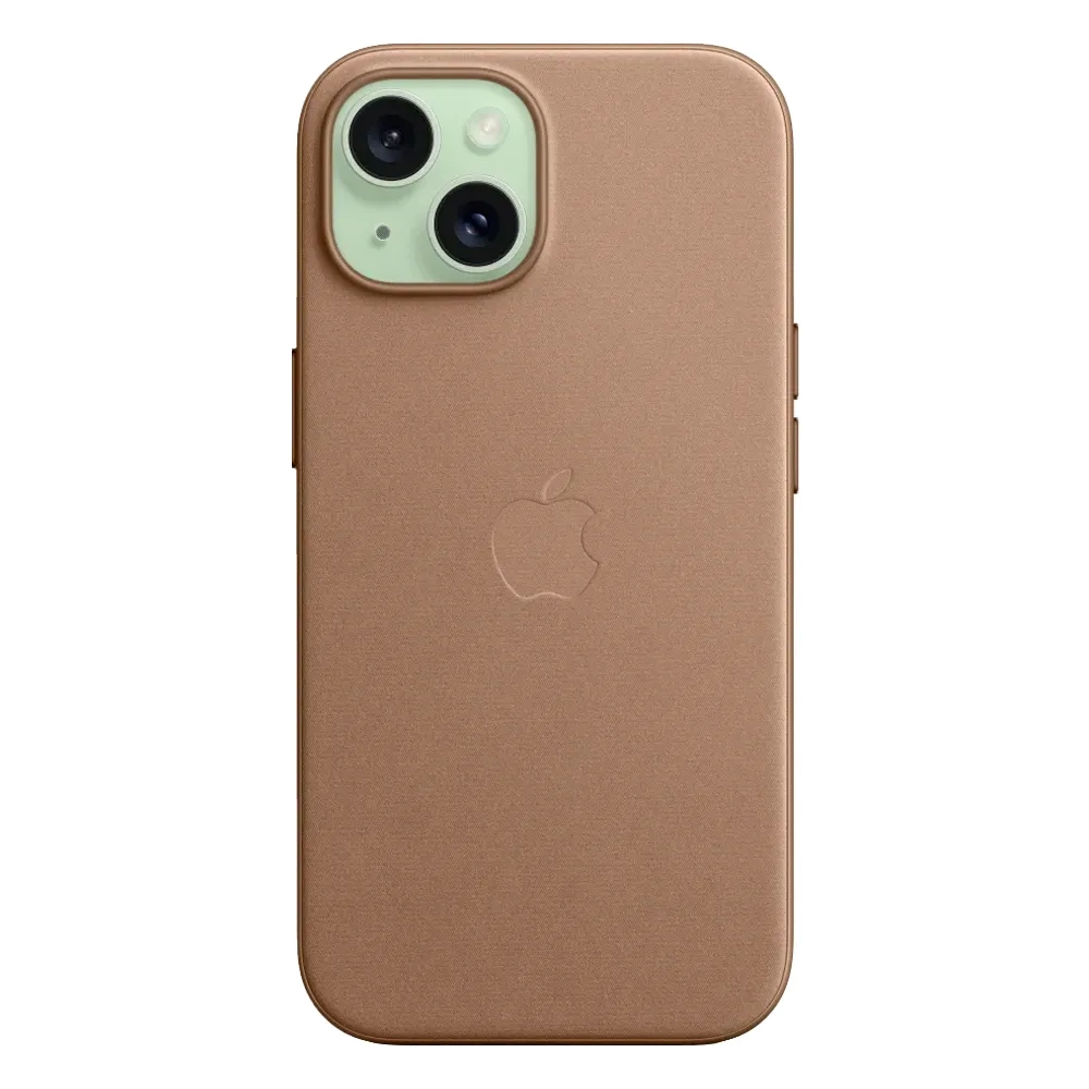 Тканевый чехол с поддержкой MagSafe Apple FineWoven Case для iPhone 15, Taupe (Светло-бежевый)